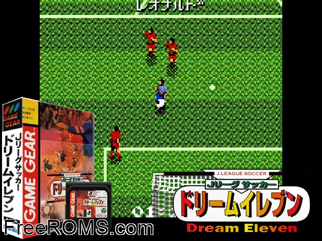 Dream Eleven Jap Game Gear game showing 3D box cover and gameplay screenshot